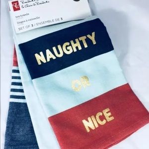 President Choice Tea Towels Set Of 3 Christmas Naughty Or Nice